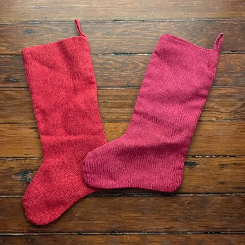 Sleigh Hill Trading Co. rhinestone dog bone appliqué Christmas Holiday stockings